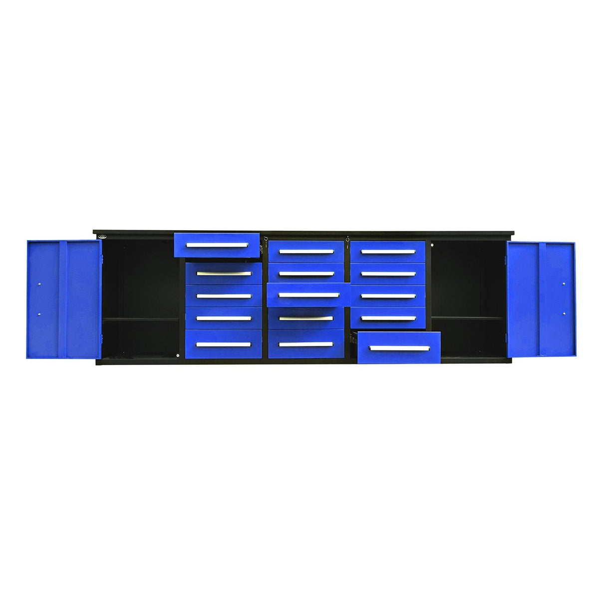 Chery Industrial 10ft Workbench Storage Cabinet with 15 Drawers & 2 Cabinets - WW000179