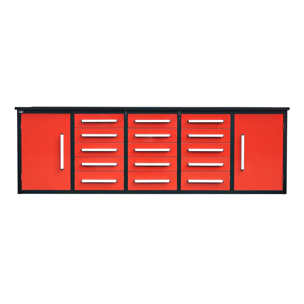 Chery Industrial 10ft Workbench Storage Cabinet with 15 Drawers & 2 Cabinets - WW000179