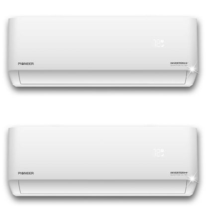 Pioneer Dual Split 24000 BTU 2-Ton Quantum Ultra Wi-Fi 24 SEER2 Energy-Star Multi (2) Zone Wall Mount Air Conditioner Heat Pump 230-Volt - WYT030GLSI24M3-12W-12W