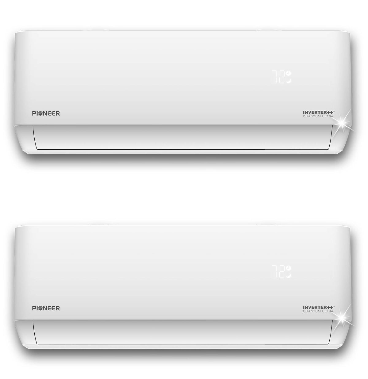 Pioneer Dual Split 27000 BTU 2.25-Ton Quantum Ultra Wi-Fi 24 SEER2 Energy-Star Multi (2) Zone Wall Mount Air Conditioner Heat Pump 230-Volt - WYT030GLSI24M3-18W-19W