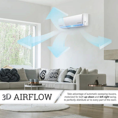 Pioneer Diamante Pro Series 12,000 BTU 19 SEER2 Ductless Mini-Split Air Conditioner Inverter+ Heat Pump Full Set 230V with 16 Ft. Kit - WYT012GLFI19RL