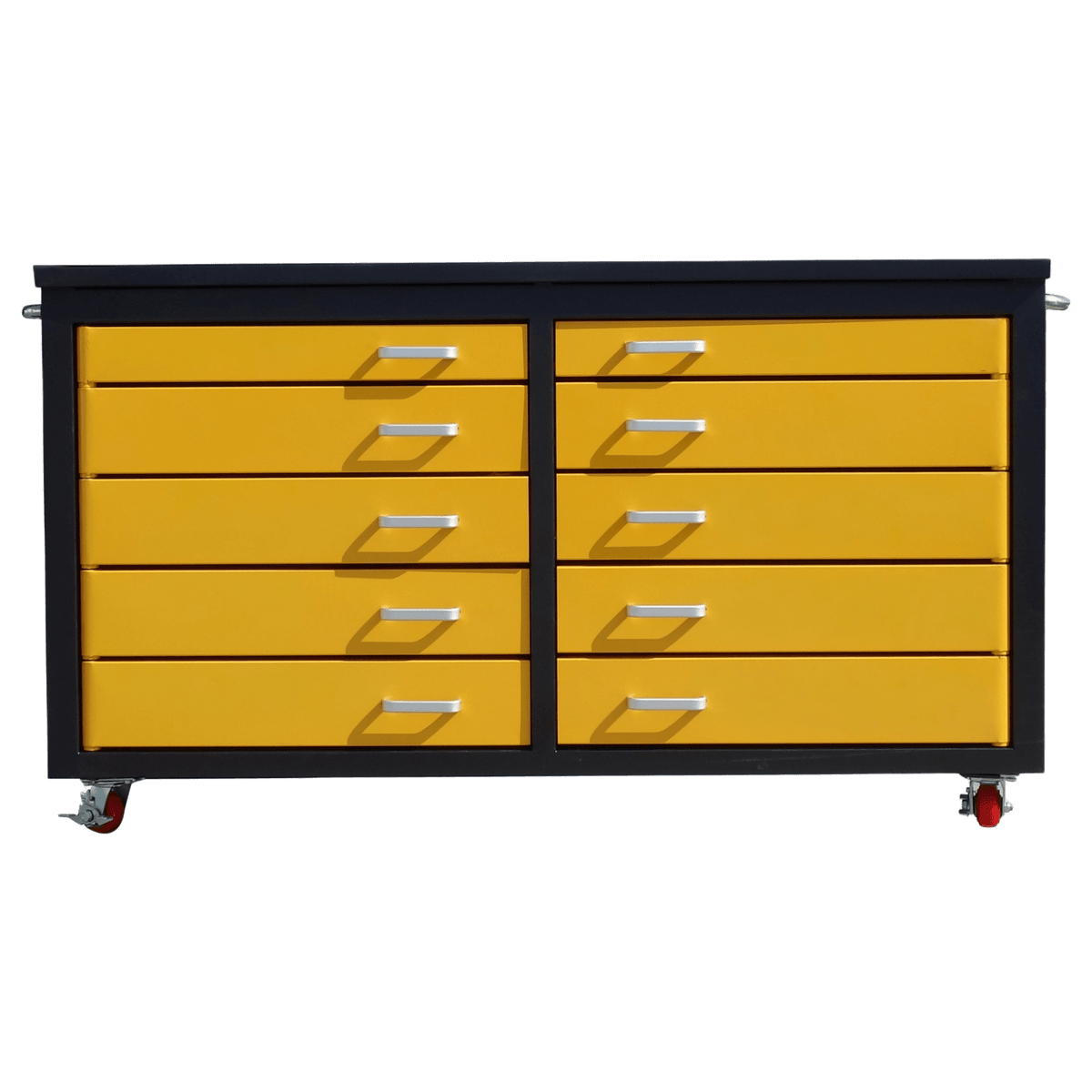 Chery Industrial AS-IS 6ft Storage Cabinet with Workbench 10 Drawers D_WW000196