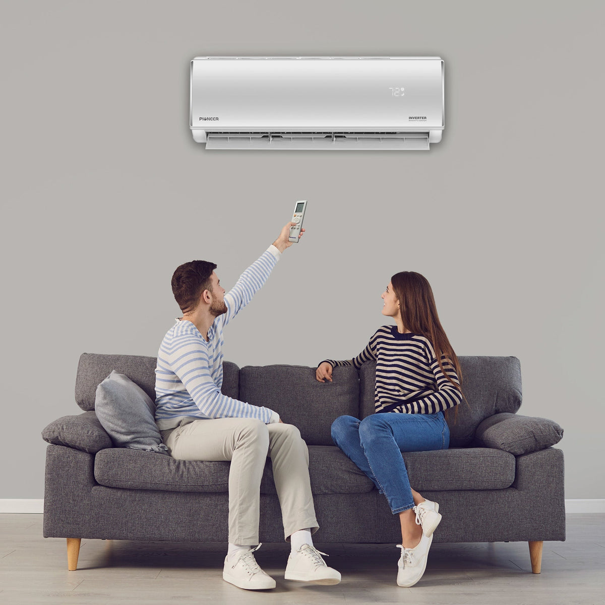 Pioneer Diamante Essenza 35,000 BTU 17 SEER2 230V High-Wall Ductless Mini-Split Air Conditioner Inverter Heat Pump with 16 Ft. Kit - WYT036GLUI17RL