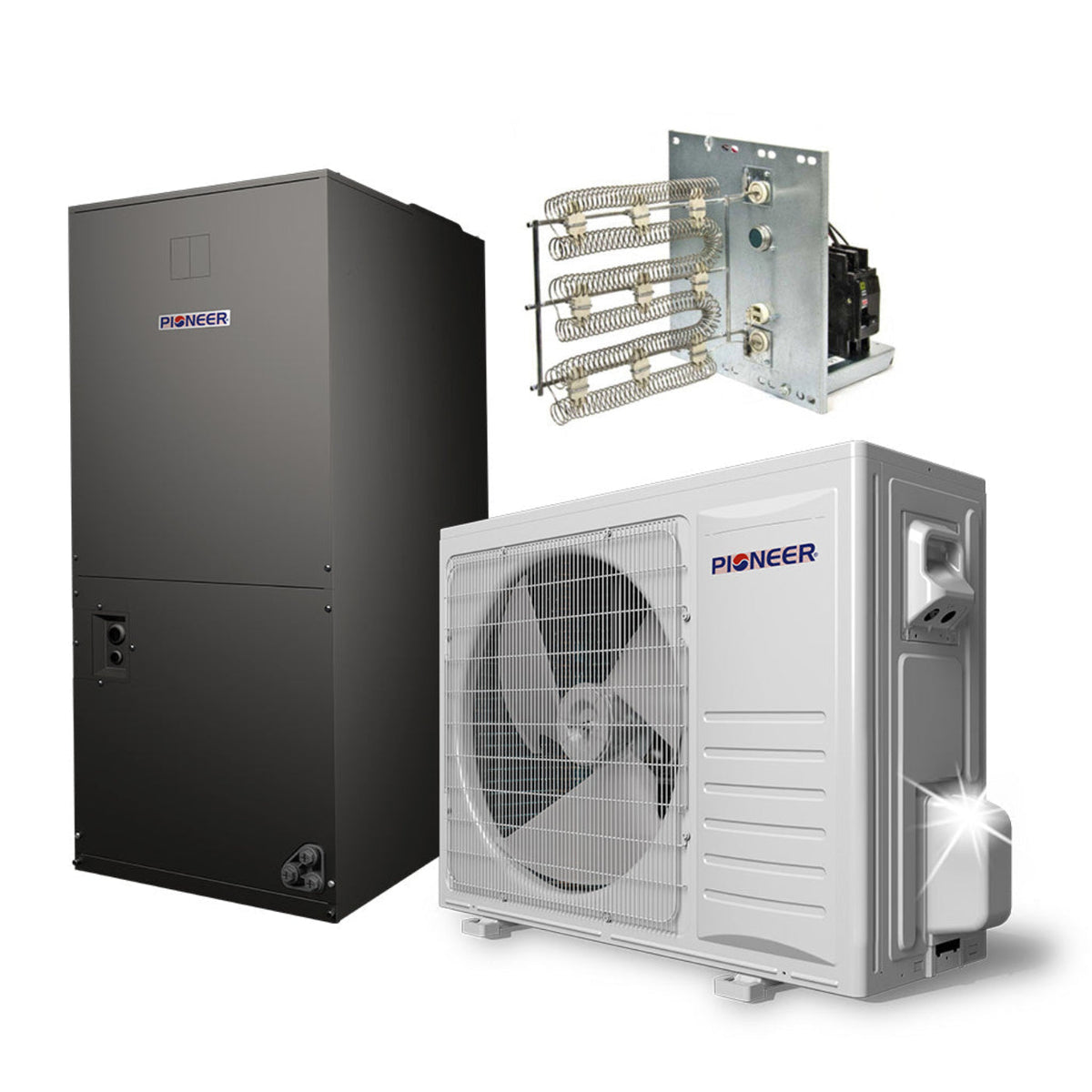 Pioneer 24,000 BTU 16.5 SEER2 Ducted Central Split Inverter+ Air Conditioner Heat Pump System, 2nd Generation - DYR1824GMFI18R