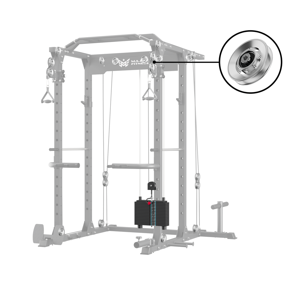 Major Fitness Aluminum Pulley & Weight Stack Bundle - APB52-WSB52