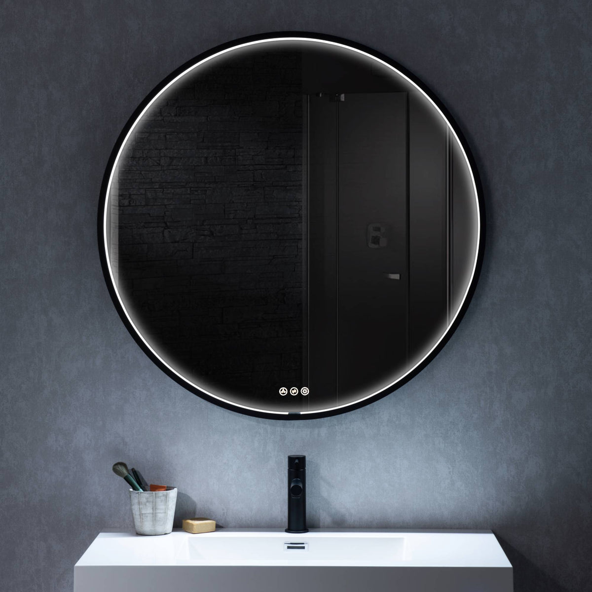 Blossom Oskar 36 Inch Round LED Mirror - LED M7 R36 MB - Backyard Provider