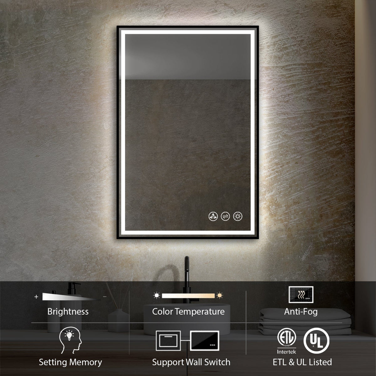 Blossom Stellar 24 Inch LED Mirror - LED M4 2436 MB