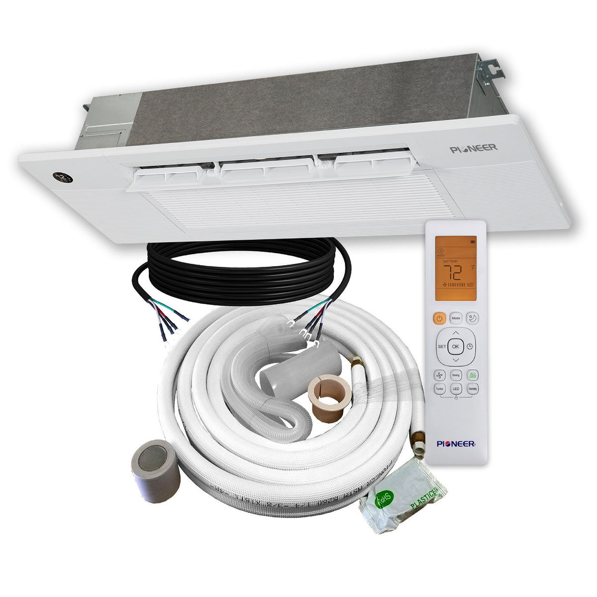 Pioneer Multi Zone 12,000 BTU Quantum Series One-Way Ceiling Cassette Indoor Section Split Inverter++ Air Conditioner Heat Pump 230V - CK012GMFILCFHD-10