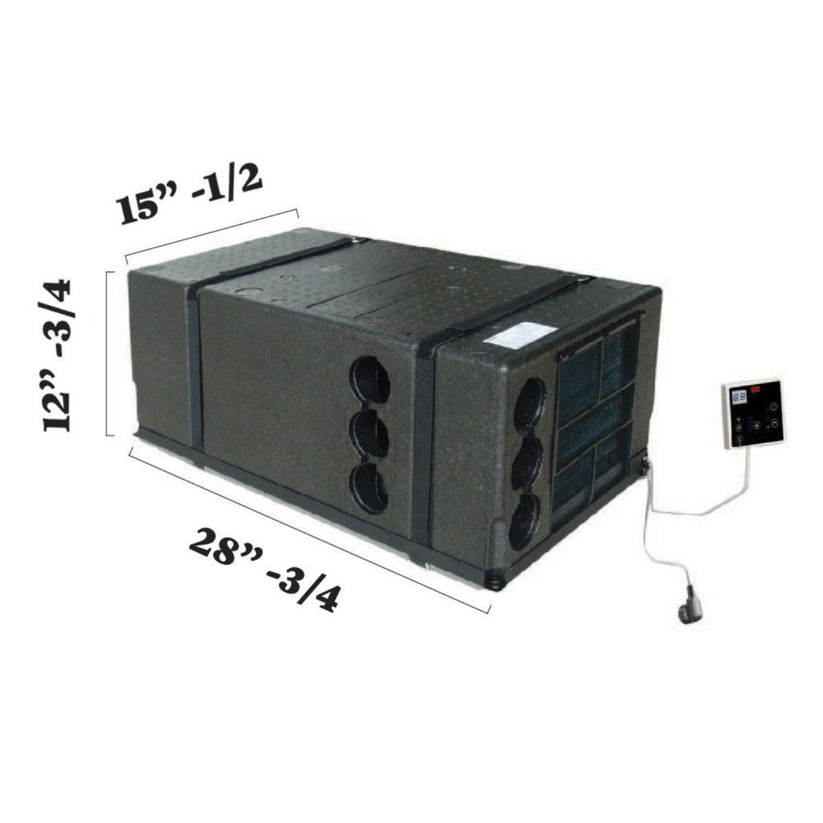 Pioneer 10,000 BTU 115V Under-Bench RV Inverter Packaged Heat Pump Air Conditioner - PYR009AZUDCIPD