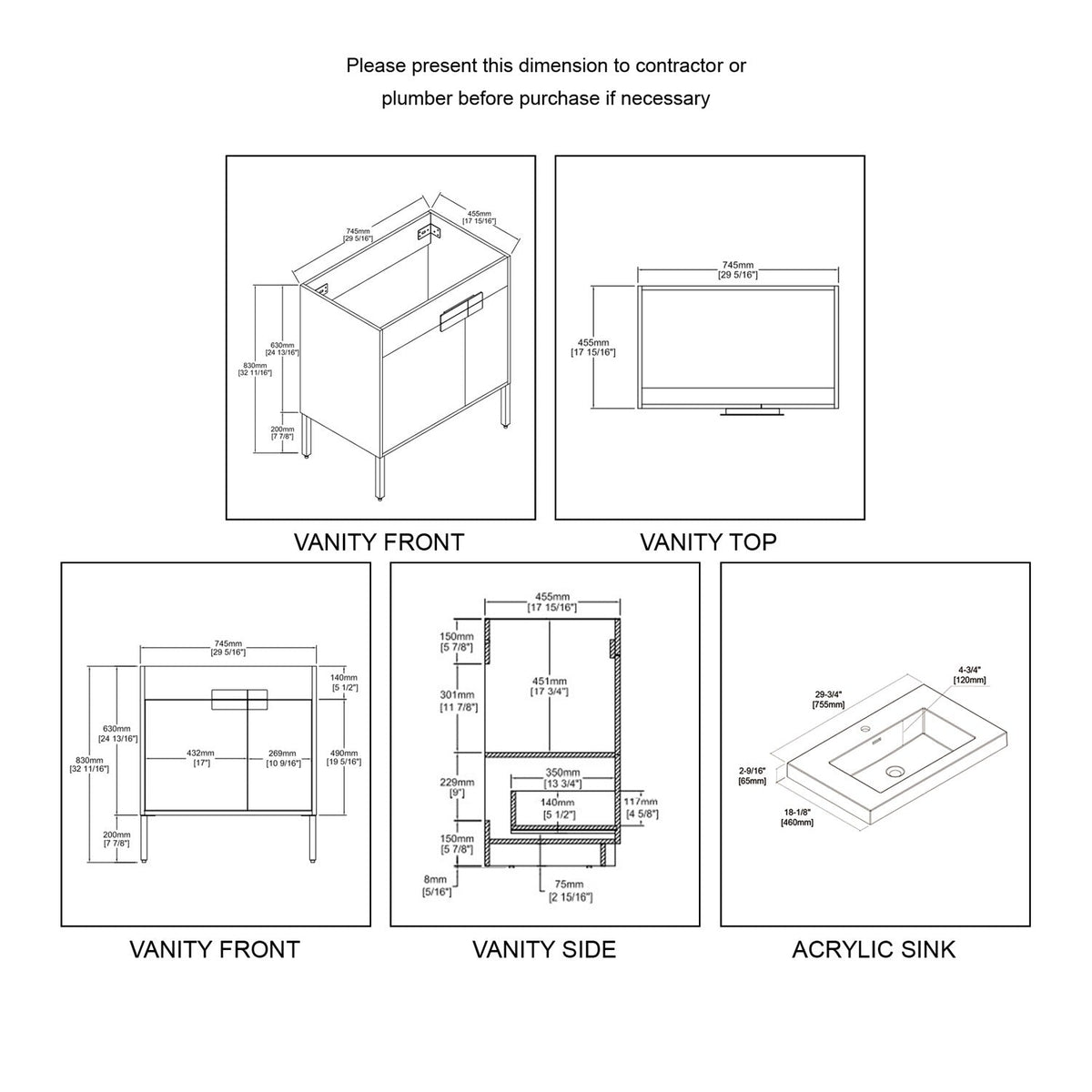 Blossom Bari 30″ Bathroom Vanity - V8030 30 01 CH