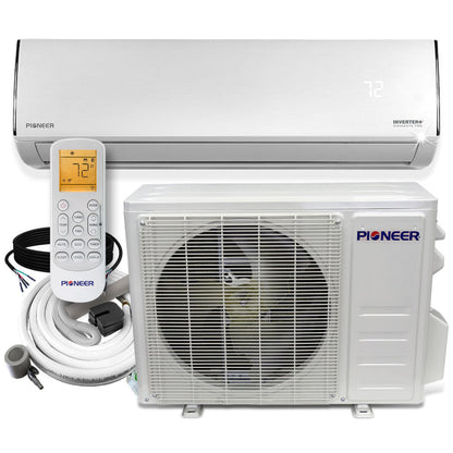 Pioneer Diamante Pro Series 36,000 BTU 19 SEER2 Ductless Mini-Split Air Conditioner Inverter+ Heat Pump Full Set 230V  with 16 Ft. Kit - WYT036GLFI19RL