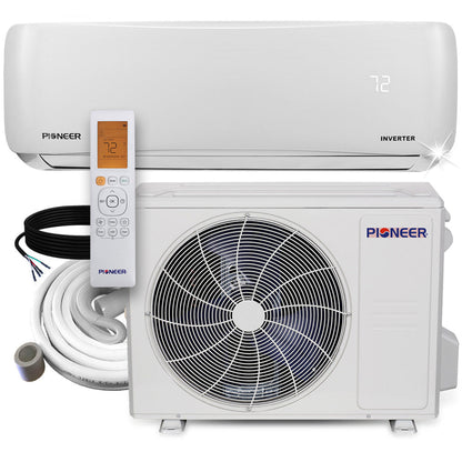 Pioneer 24,000 BTU 18 SEER2 Ductless Mini-Split Inverter+ Air Conditioner Heat Pump System Full Set 230V - WYS024GMFI20RL-10