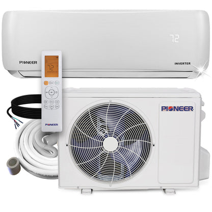Pioneer 36,000 BTU 17.5 SEER2 Ductless Mini-Split Inverter+ Air Conditioner Heat Pump System Full Set 230V - WYS036GMFI20RL-10