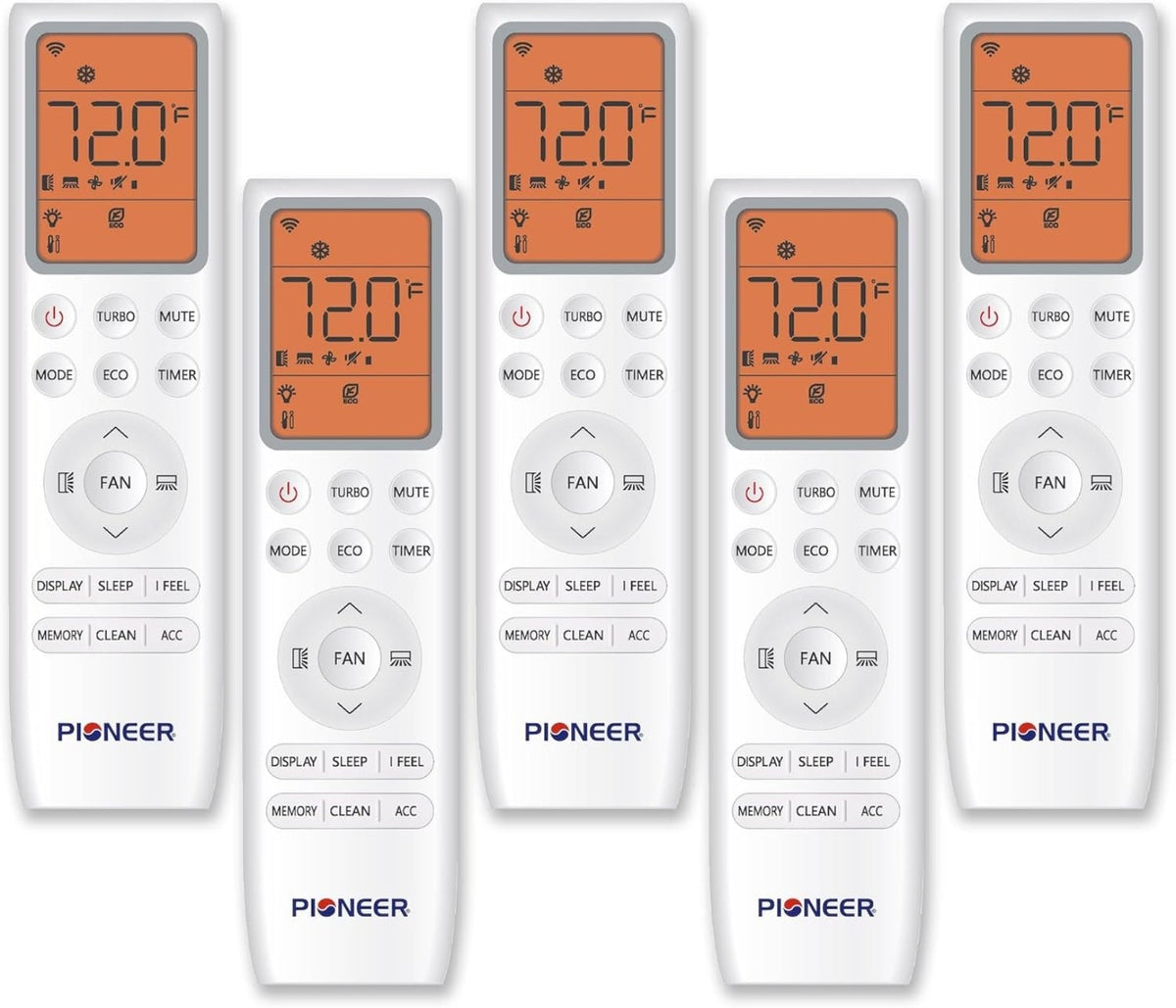 Pioneer Quint Split 45000 BTU 3.75-Ton Quantum Ultra Wi-Fi 22 SEER Energy-Star Multi (5) Zone Wall Mount Air Conditioner Heat Pump 230-Volt - WYT050GLSI24M5-9W-9W-9W-9W-9W