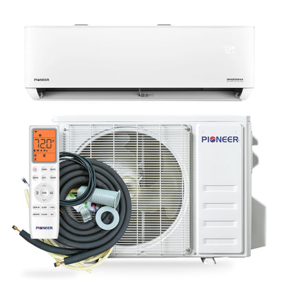 Pioneer Quantum Ultra 9,000 BTU 23 SEER2 230V High-Wall Ductless Energy-Star Mini-Split Air Conditioner Inverter Heat Pump Full Set - WYT009GLSI24RL-10S